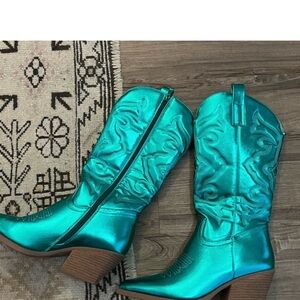 Turquoise Western Boots